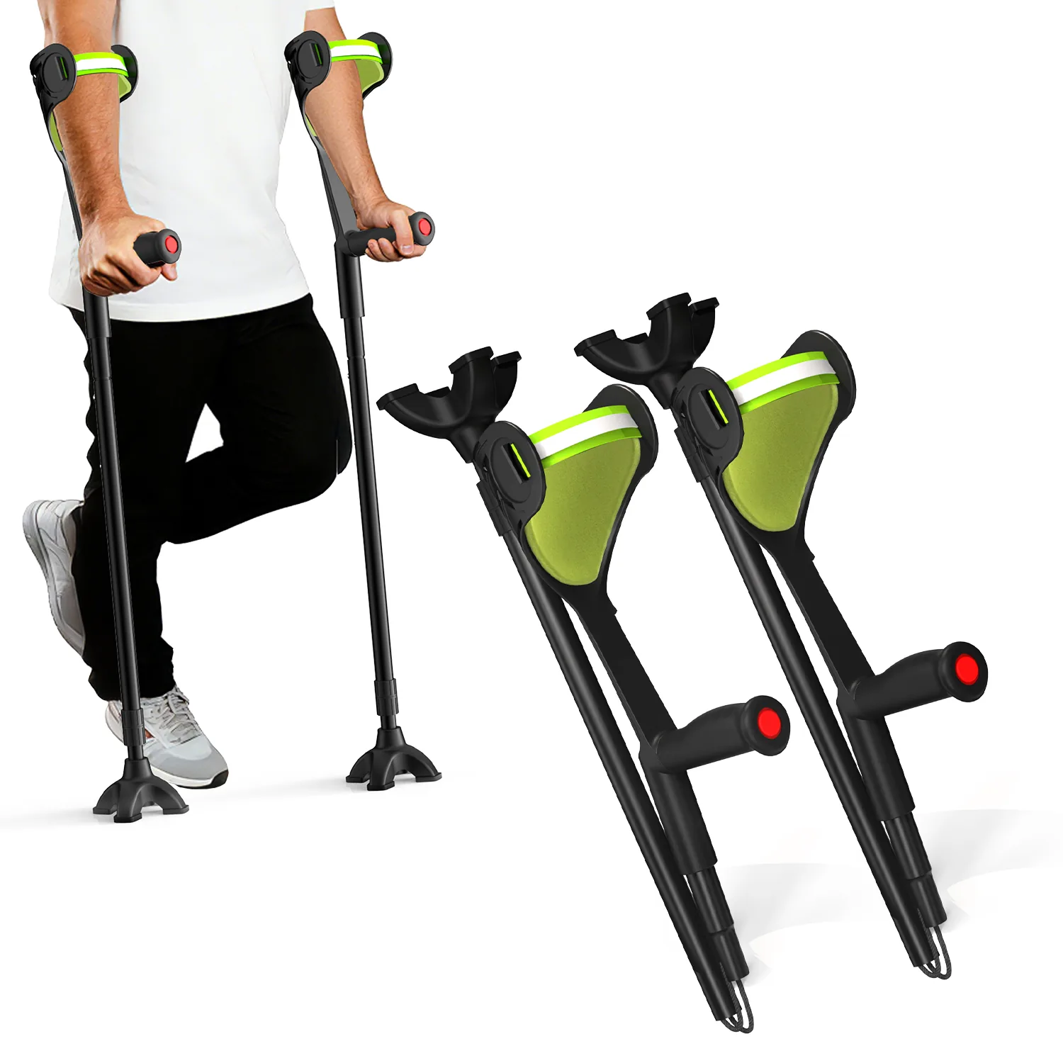 Crutches — elbow & underarm